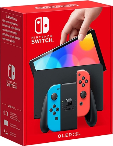 Switch Console, 64GB OLED + Neon Red/Blue Joy-Con, Boxed